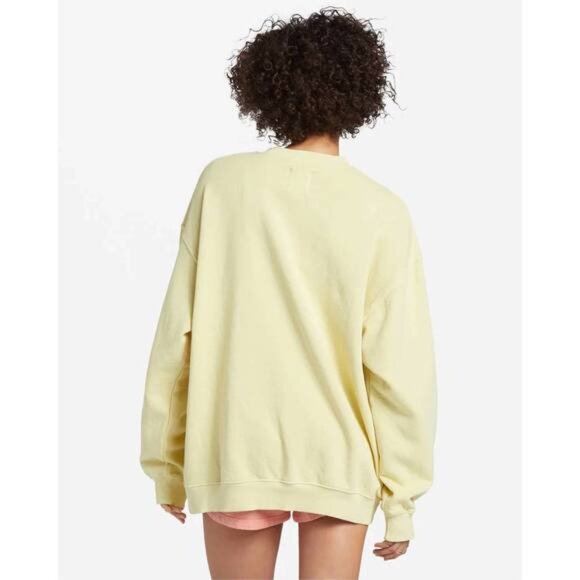 Billabong Ride In Oversized Crew Sweatshirt in Sunspell Yellow Size Medium - Picture 3 of 7